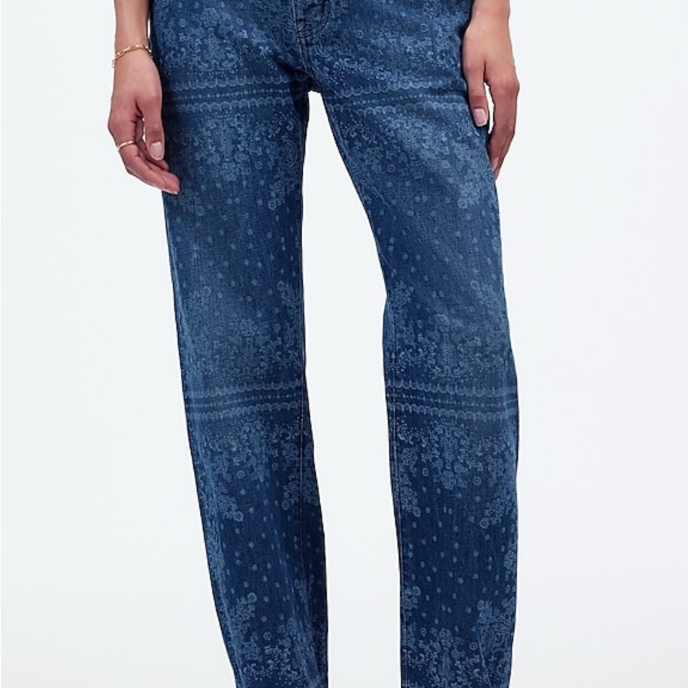 Madewell Bandana Print straight fit Jean